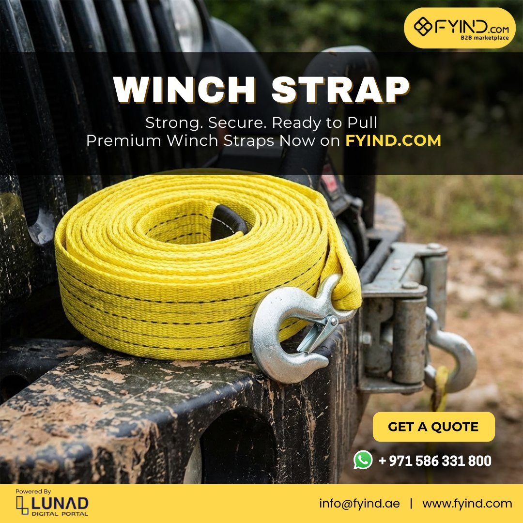 FYIND_COM's tweet image. Heavy loads need strong straps!

Shop for durable winch straps from trusted suppliers on FYIND and secure your cargo the right way - fyind.com/uae/en/industr…

.

#CargoControl #WinchStrap #MaterialHandlingEquipment #IndustrialEquipment #B2BMarketplace #Fyind