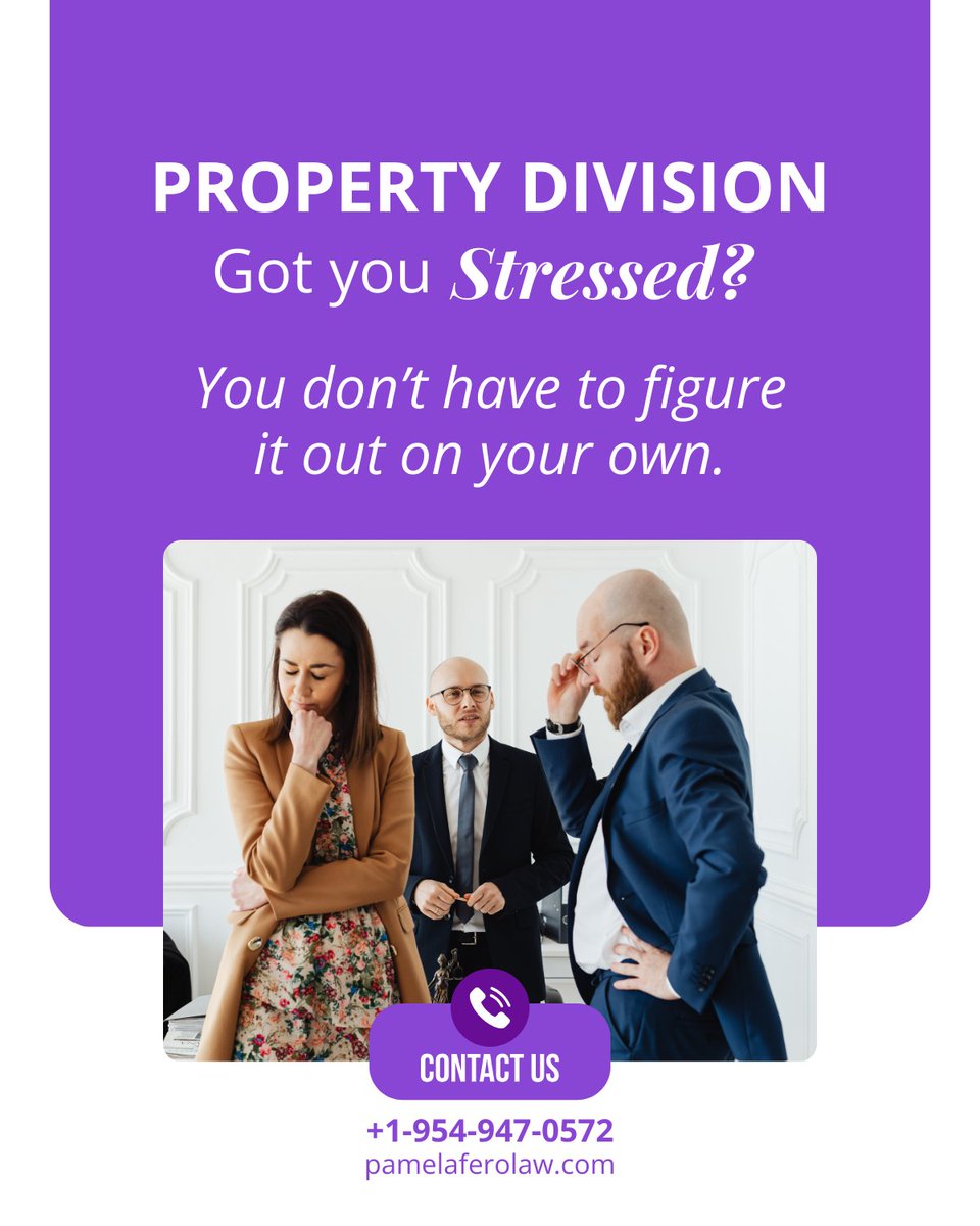 Dividing property during a divorce can feel overwhelming.

But with the right legal guidance, you can better understand your rights, protect what you’ve worked hard for, and move forward with clarity and peace of mind.

Let’s protect what matters most to you. 📞 +1-954-947-0572.