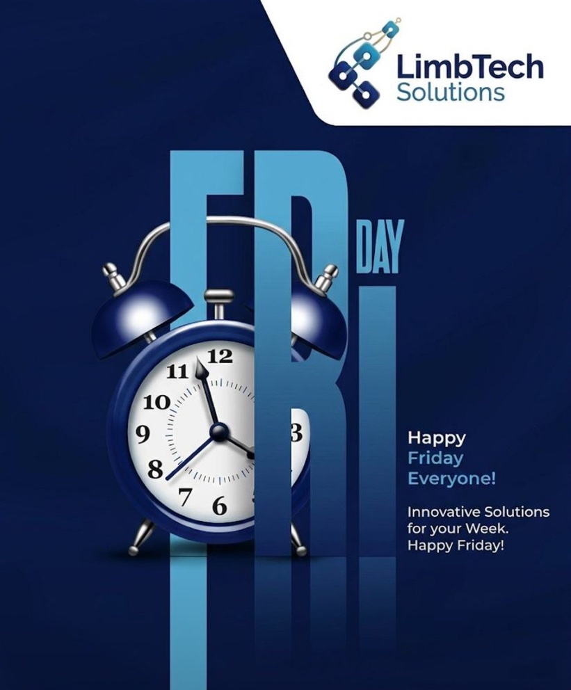 LimbotechS's tweet photo. Innovative Solutions for your Week. Happy Friday! 🕒🔥
Whether you're scaling or just starting, LimbTech Solutions delivers the tools you need to succeed. Let’s make it happen.
Contact us: +(234)8143699241 📞
#LimbTech #FridayFeeling #Innovation #TechSol https://t.co/TdNrcuwwus