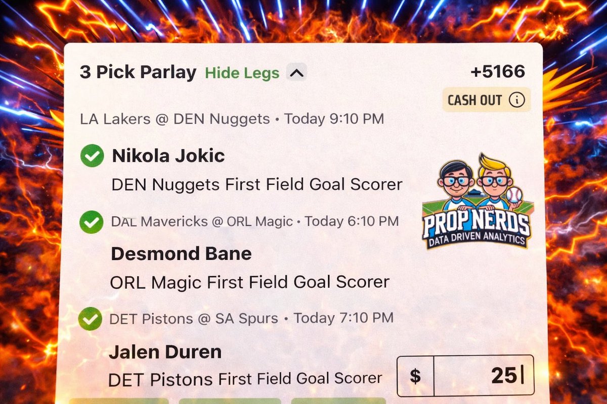 Prop Nerds™ | Data-Driven +Money Props tweet media