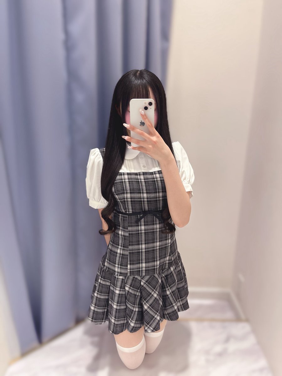 ♡evelyn バストリボンチェックニットOP ブラック 新品未使用♡ evelyn大阪店🪡 ♡𝚌𝚘𝚖𝚒𝚗𝚐 𝚜𝚘𝚘𝚗♡ ୨୧バストリボンチェック