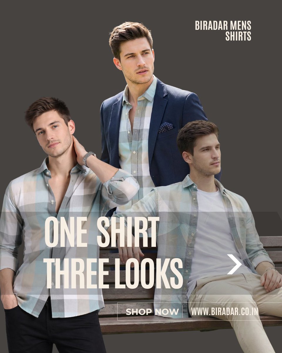biradarshirts's tweet photo. The ultimate style challenge : taking one shirt and making it work for any occasion, Challenge accepted. 🎯
Vote for your favourite in the comments!
👔 = Look 1 (Smart Casual)
👖 = Look 2 (Professional) 
👟 = Look 3 (Weekend)
#mensfashionindia #indorefashion #menswearindia https://t.co/D33X57RyY0