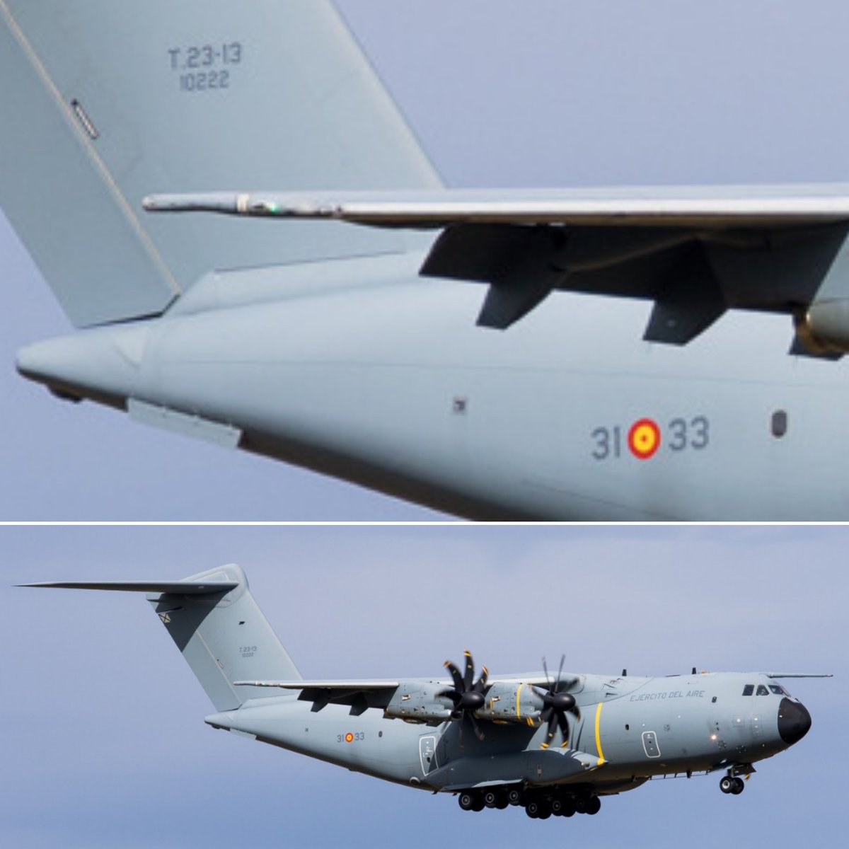 LebanonJets's tweet photo. (Mar5) #Spain AirForce A400M T.23-13 #3532CD Thursday left Zaragoza to Madrid Torrejon then into Beirut & back to Torrejon as #AME3107 https://t.co/D35ntwTUyX