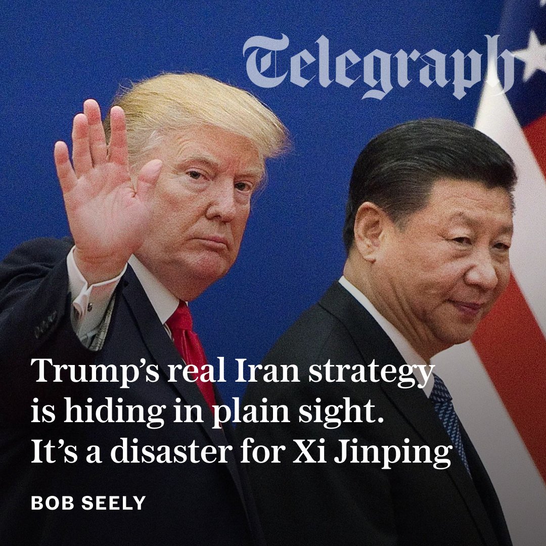 Telegraph's tweet photo. 🔴 US victory in the Middle East and the destruction of China’s proxy could deter an invasion of Taiwan

Read the full column ⬇️
https://t.co/rTvw287sQT https://t.co/a3MOLsNZnS