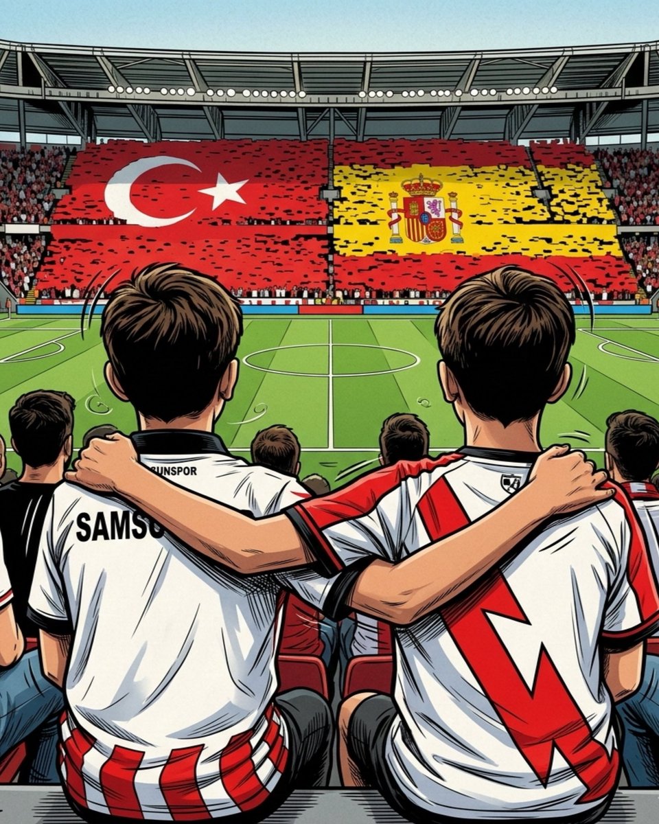 Haftaya Samsun'da, İspanyol kardeşlerle biz 🇹🇷🤝🇪🇸

#Samsunspor #AtatürklüArma #EspanaTurquia #İspanya