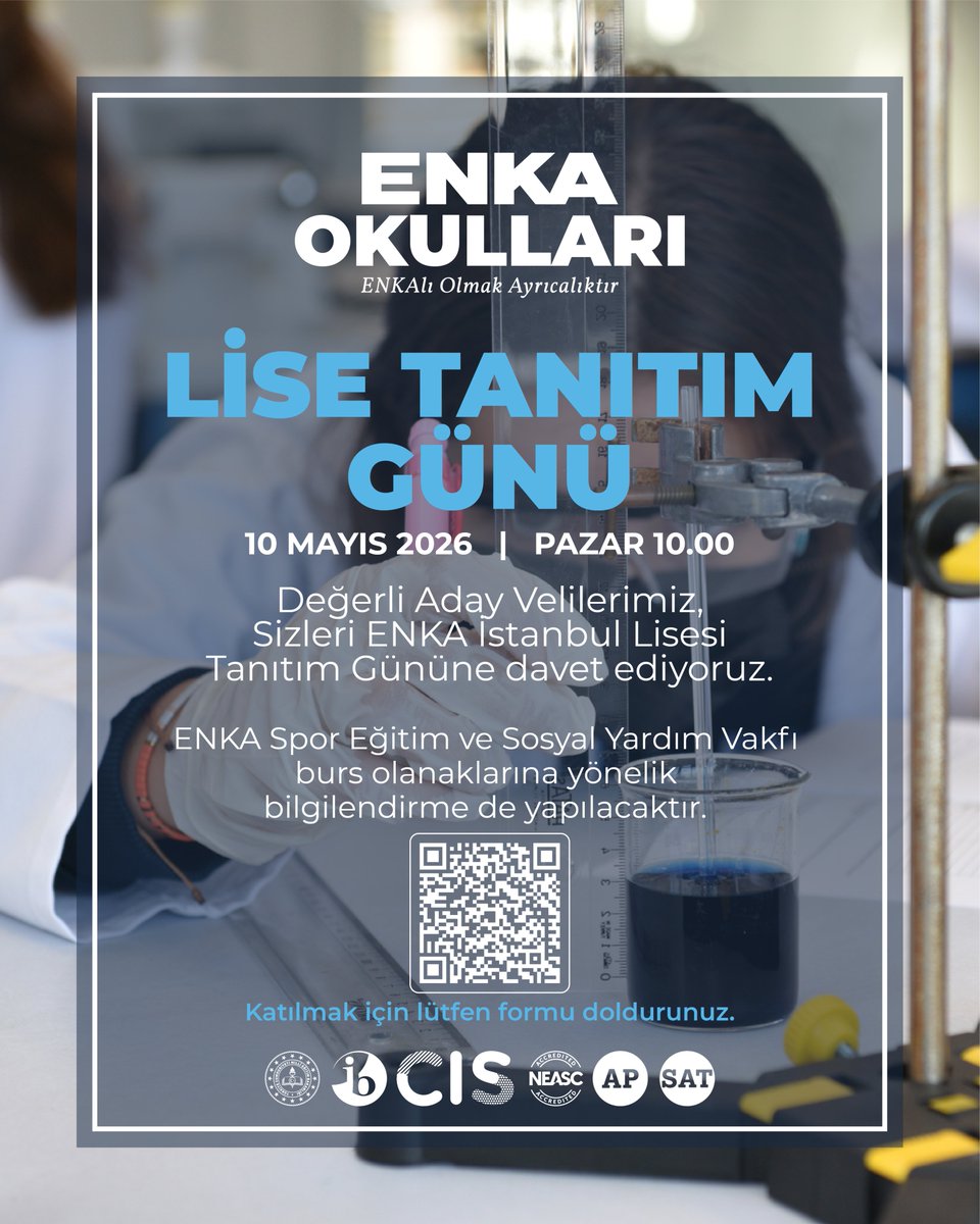 EnkaOkullari's tweet photo. Değerli aday velilerimiz, sizleri ENKA İstanbul Lisesi tanıtım gününe davet ediyoruz!  #enkaistanbulokulları #enkaistanbulschools #tanıtımgünü

Katılım formu: https://t.co/ouGQpeMYNj https://t.co/mVjJvVYnD5