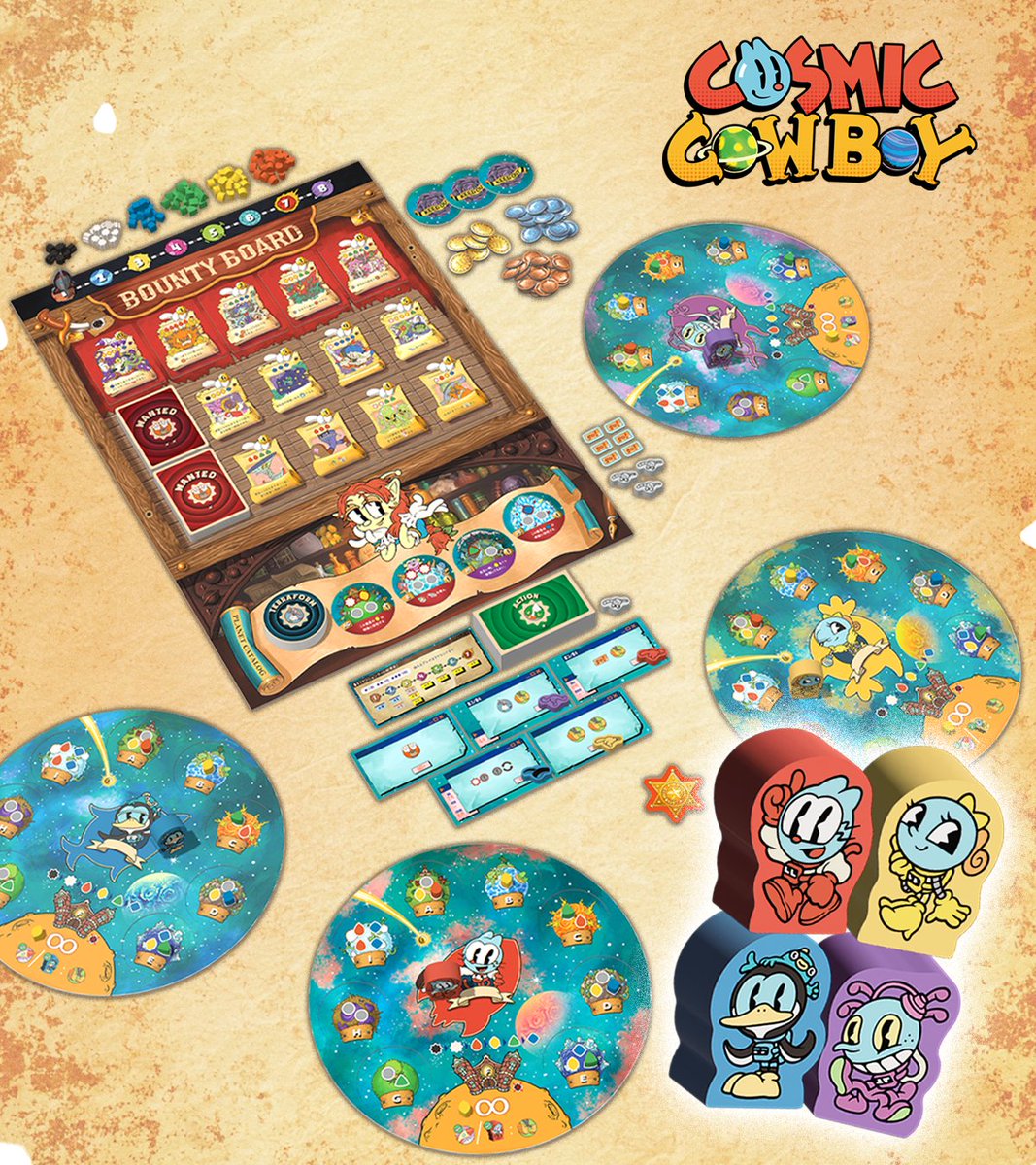 ★☆★🪐アソビション新作情報🚀★☆★

大変お待たせいたしました‼
4月クラウドファンディング予定の新作ゲーム
『COSMIC COWBOY』のローンチ前ページを
公開しました！✨

銀河を股にかける賞金稼ぎになって、
手下たちと賞金首を捕まえまくろう！
kickstarter.com/projects/asobi…