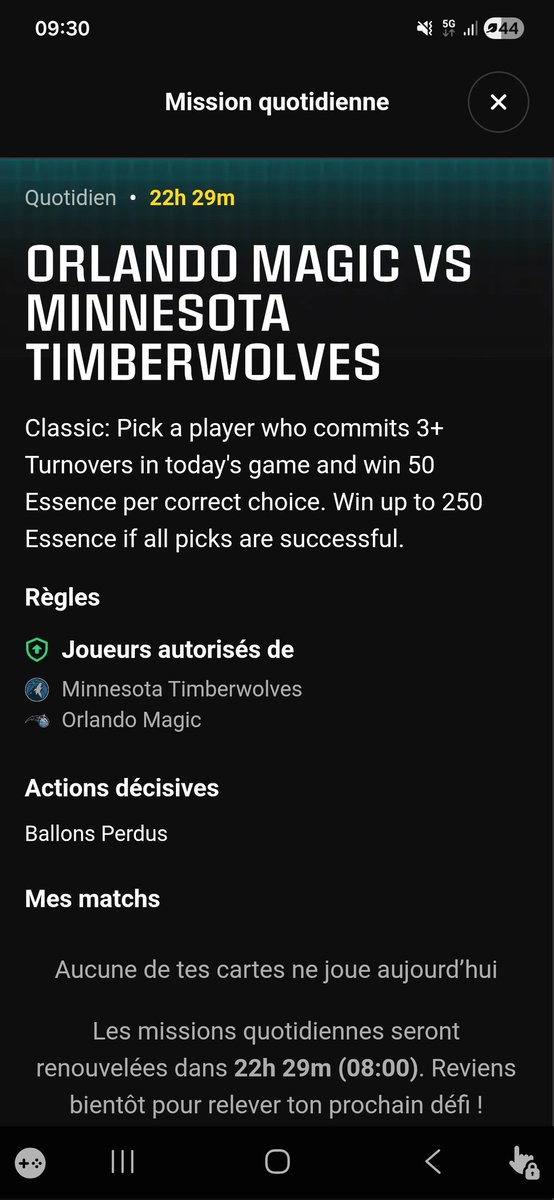 NBASorareFr's tweet photo. @soraresupport @SorareUS pourquoi je ne vois pas mes joueurs dispo pour les missions du jour ? https://t.co/Poj4oUjMar