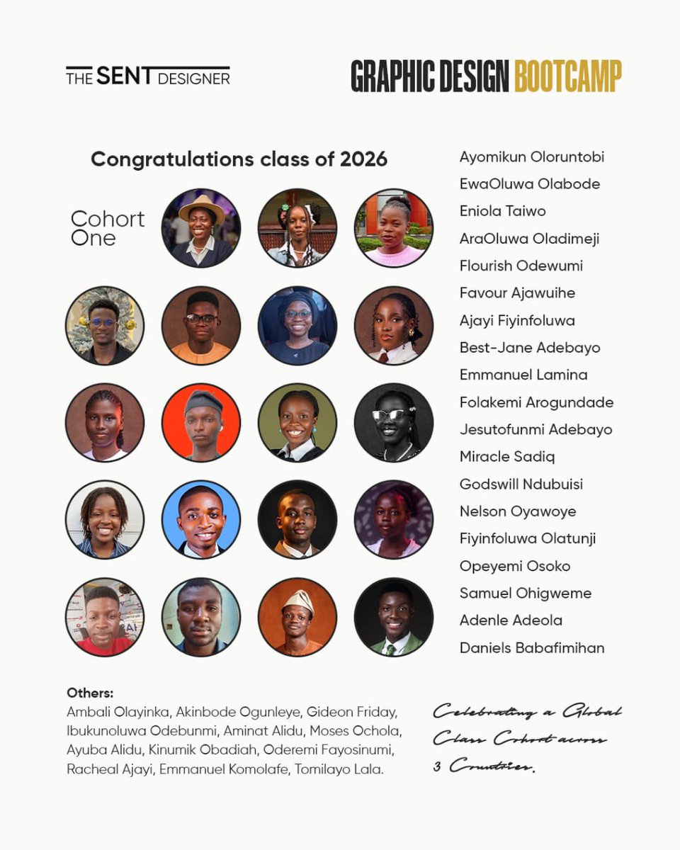 Nellycreates7's tweet photo. Proud to be part of the Graphic Design Bootcamp Class of 2026 🎨
Grateful for the growth, the lessons, and the creative journey. On to bigger things 🚀
#GraphicDesign #DesignBootcamp https://t.co/y9b9ISTDCM