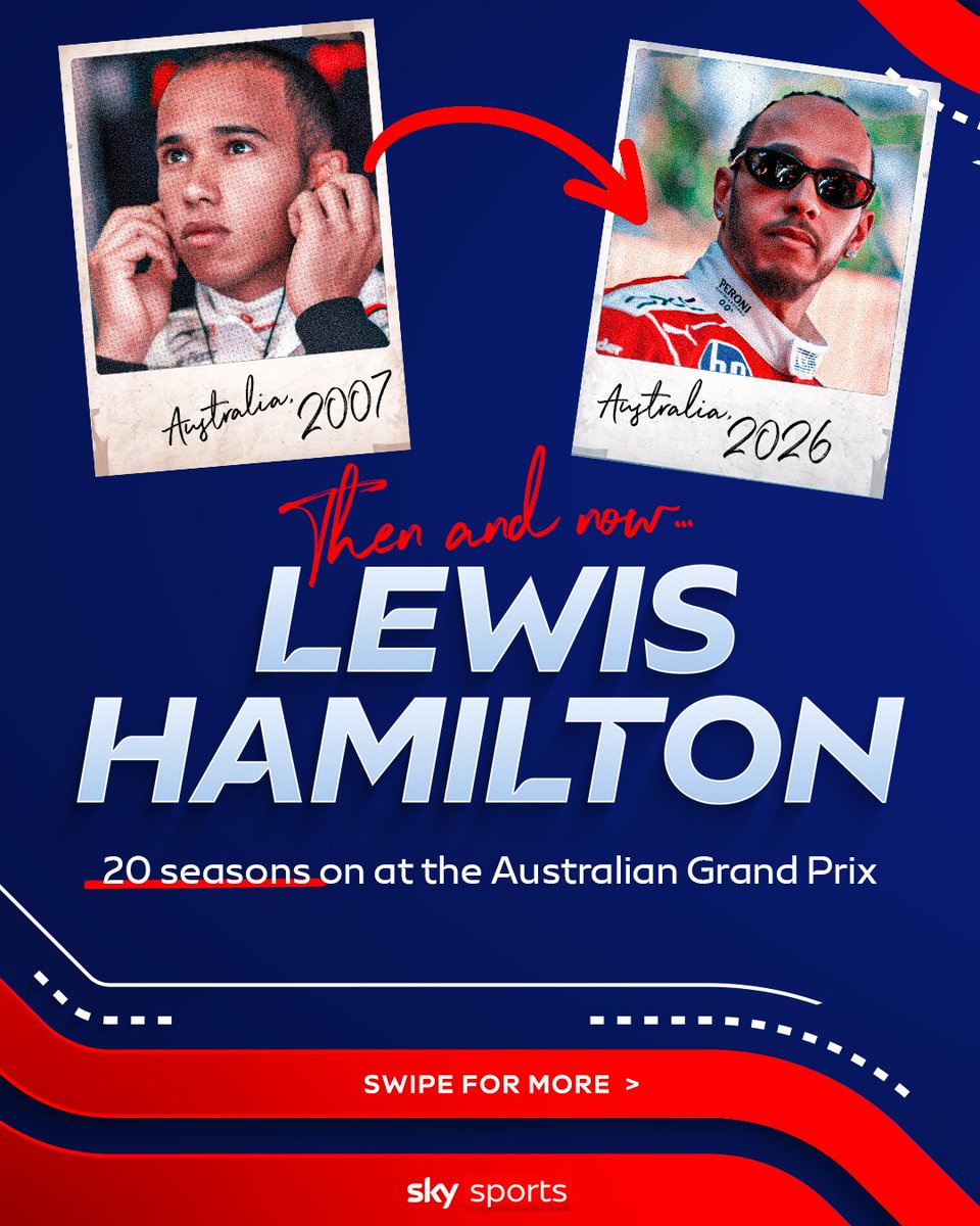 The start of season 20 for Sir Lewis 🏎️🧵