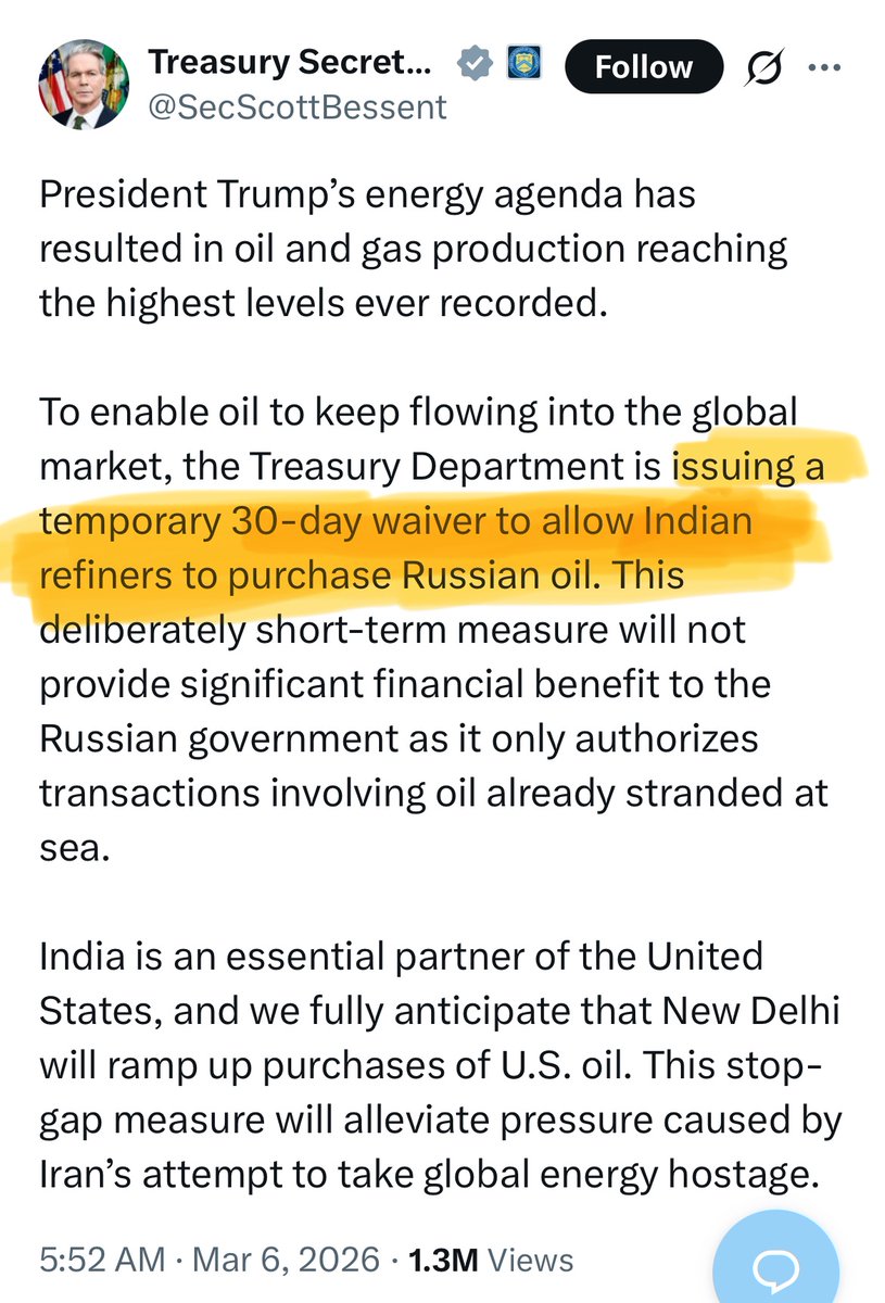 are_lalit's tweet photo. 140 करोड़ की जनसंख्या वाला देश, 40 करोड़ की जनसंख्या वाले देश पर निर्भर कर रहा है कि हम तेल कहां से खरीदे, किसे सपोर्ट करें ? वाकई में मोदी जी ने भारत को विश्वगुरु बना दिया,ऐसा विश्वगुरु जो अपने ट्रंप चाचा से बिना पूछे चू भी नहीं कर सकता ! https://t.co/PZkmIGakr3