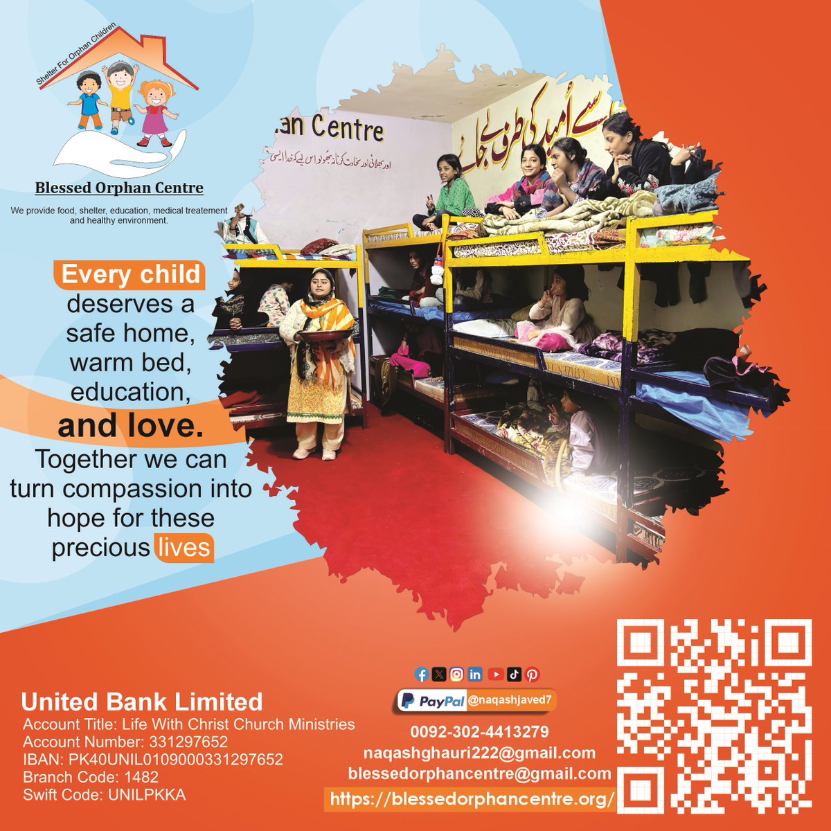 CentreBlessed's tweet image. Every child deserves a safe home, warm bed, education, and love. Together we can turn compassion into hope for these precious lives. blessedorphancentre@gmail.com
 blessedorphancentre.org
#SupportInNeed #childwelfare #viralpost2025シ2025 #viralpost2026 #viralpost2025シ2025
