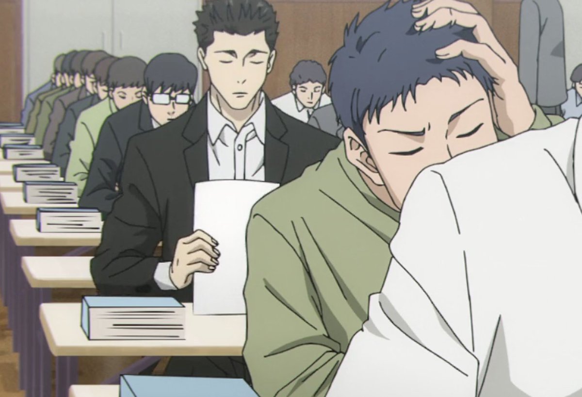 sangat merasa terepresentasi ada scene pusing UJIAN PROFESI ADVOKAT di sebuah kartun bikinan jepang