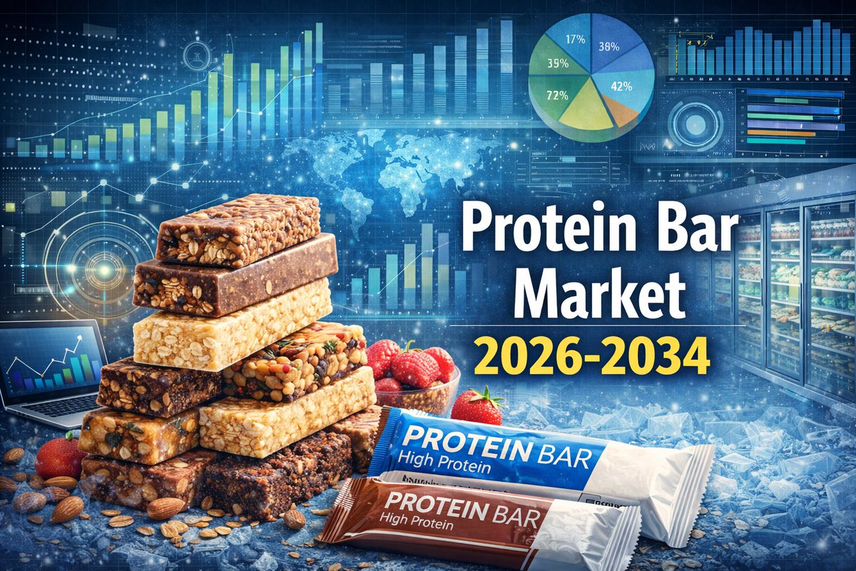 Johnsmark123's tweet image. Protein Bar Market to reach USD 5.9B by 2034 at 4.60% CAGR, driven by rising health awareness, high-protein diets, and demand for convenient nutrition.
𝐃𝐨𝐰𝐧𝐥𝐨𝐚𝐝 𝐭𝐡𝐞 𝐬𝐚𝐦𝐩𝐥𝐞 𝐫𝐞𝐩𝐨𝐫𝐭 𝐡𝐞𝐫𝐞: imarcgroup.com/protein-bar-ma…

#ProteinBar #HealthSnacks #NutritionMarket