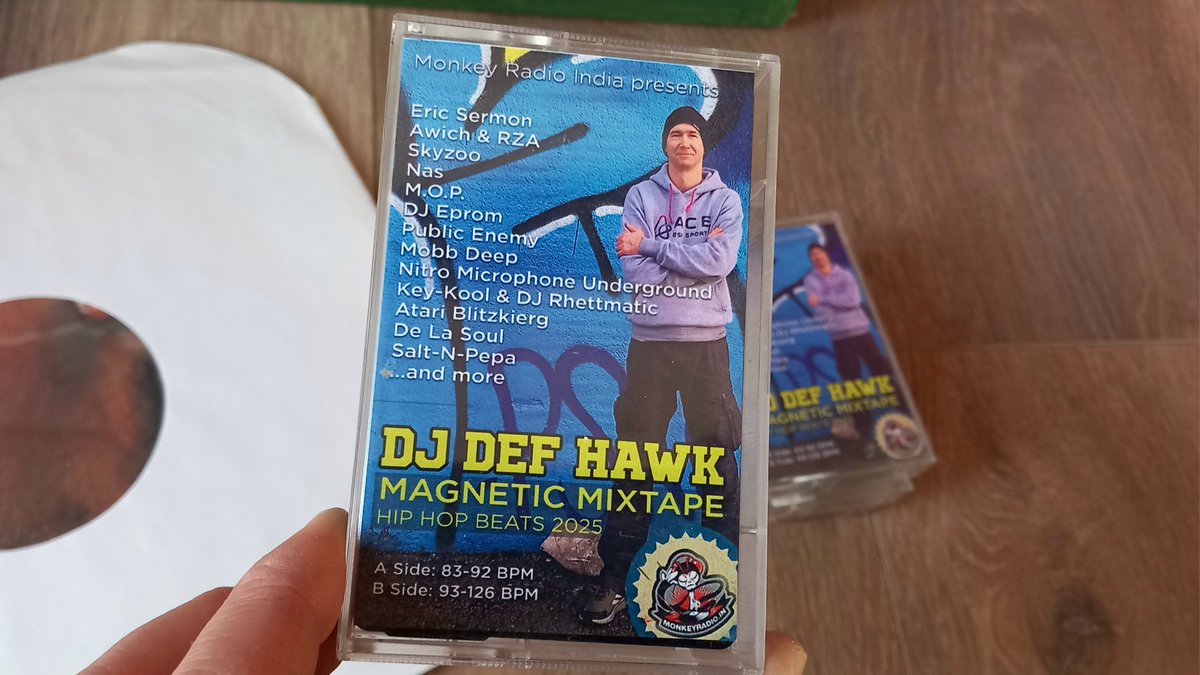 GaryZwickl's tweet photo. #DjDefHawk Magnetic Mixtape #HipHop Beats 2025 for @monkeyradioin - out now on #Cassette only. https://t.co/dEsphex09q