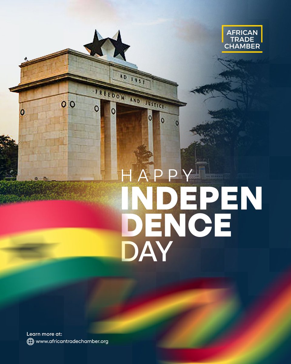 ATC_Chamber's tweet photo. Celebrating freedom, resilience, and the spirit of a nation. Today we honor the courage that shaped our history and the unity that drives our future. Happy Ghana Independence Day!

#ATC #ATS #GhanaAt68 #IndependenceDay #ProudlyGhanaian #FreedomAndUnity #GhanaRising https://t.co/CgSn1ZPbCH
