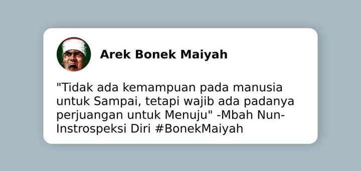 Bonek Maiyah tweet media