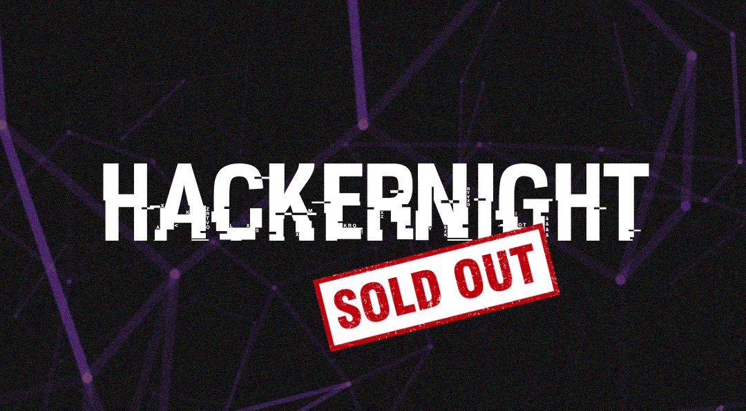 rootedcon's tweet photo. We’ve hit capacity for #HackerNight. Thanks a lot! 🖤
Participants will start receiving details by email 📩
#RootedCON #RootedCON2026 https://t.co/X9B5w69LCI