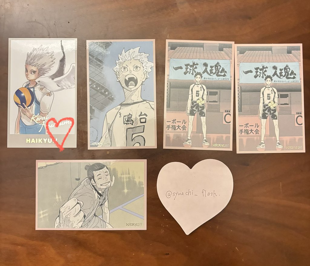 syuachi_flash's tweet photo. ハイキュー　メモリアルコレクション　第2弾

譲】　星海、赤葦、旭

求】　画像のもの
※♡がついているものは、それ同士での交換を希望しております！

郵便での交換希望📮

お気軽にお声掛けください🙇🏼‍♀️ https://t.co/bXloFbJ3yf