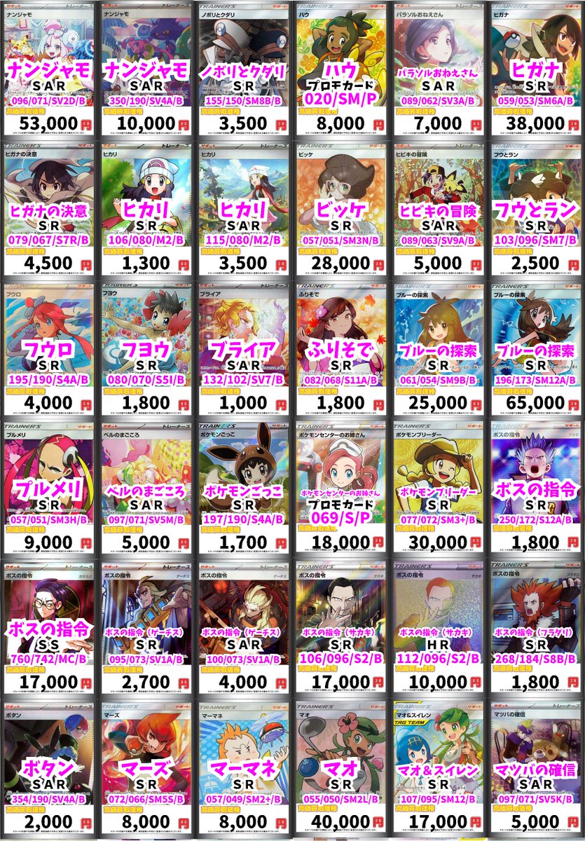 ポケモンカード買取情報！ アイリスの闘志 SAR 2500 アカネ SR