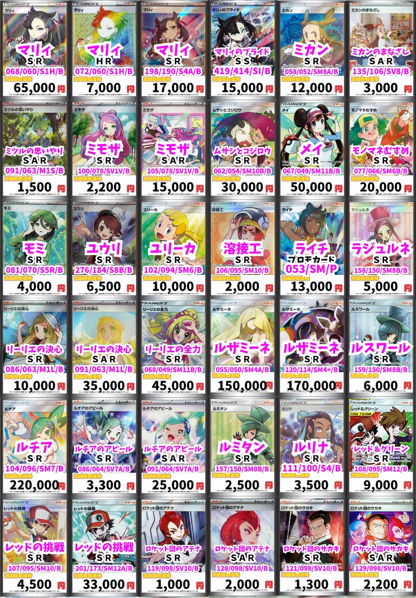 ポケモンカード買取情報！ アイリスの闘志 SAR 2500 アカネ SR