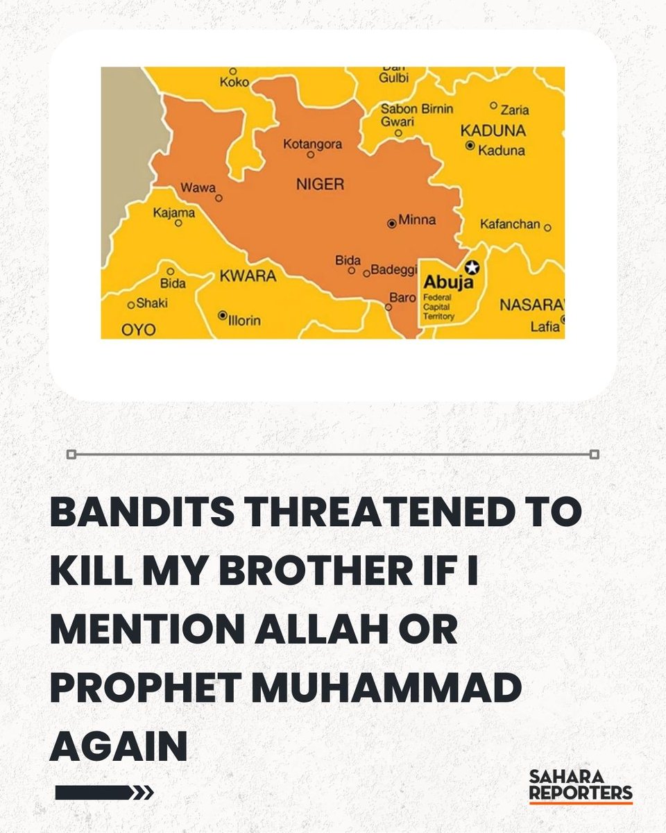 SaharaReporters's tweet photo. Bandits Threatened To Kill My Brother If I Mention Allah Or Prophet Muhammad Again –Sister Of Abducted Niger SUBEB Chairman | Sahara Reporters https://t.co/Uejq3rhD96 https://t.co/YTopcexGRc