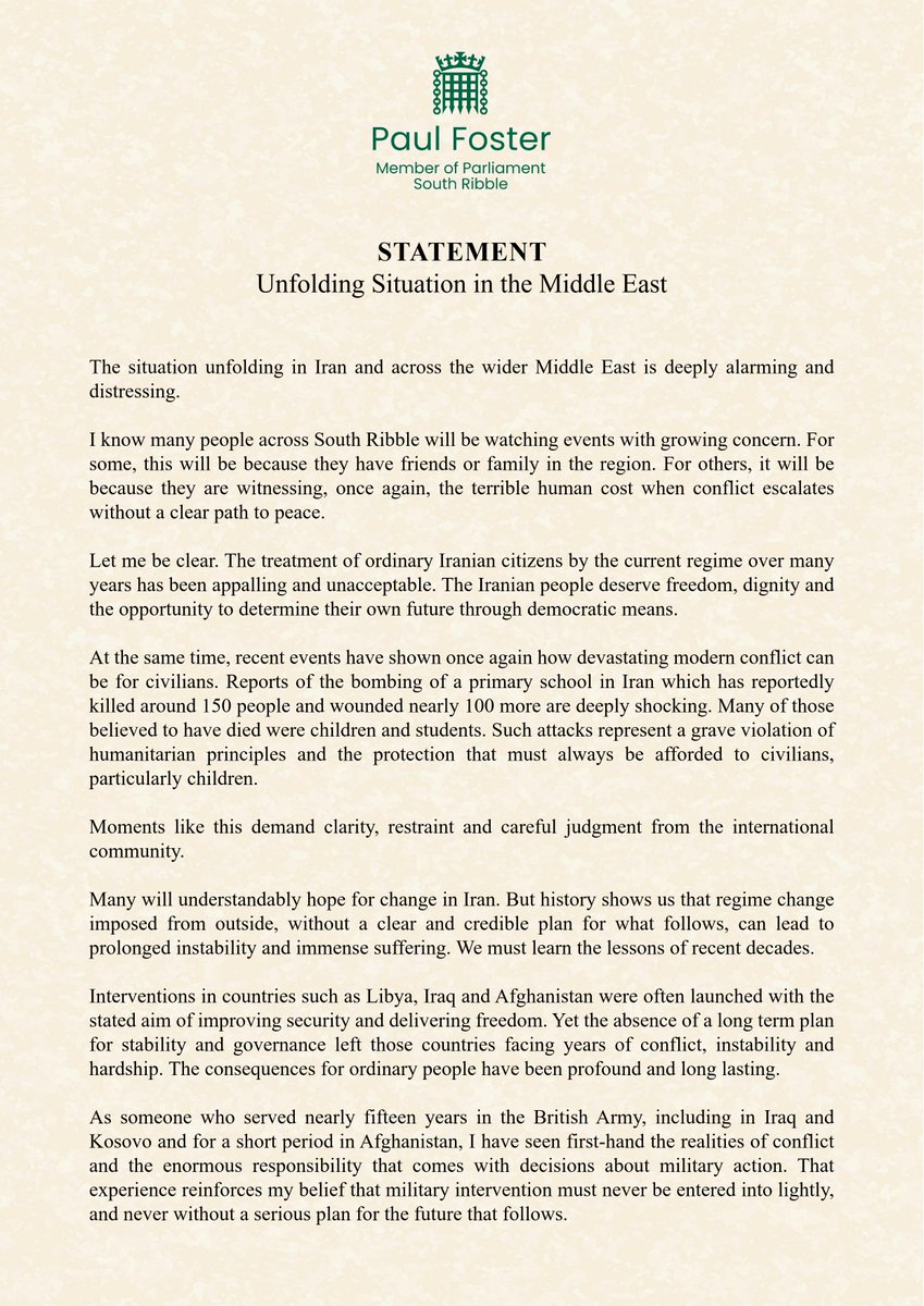 Paul Foster MP tweet media