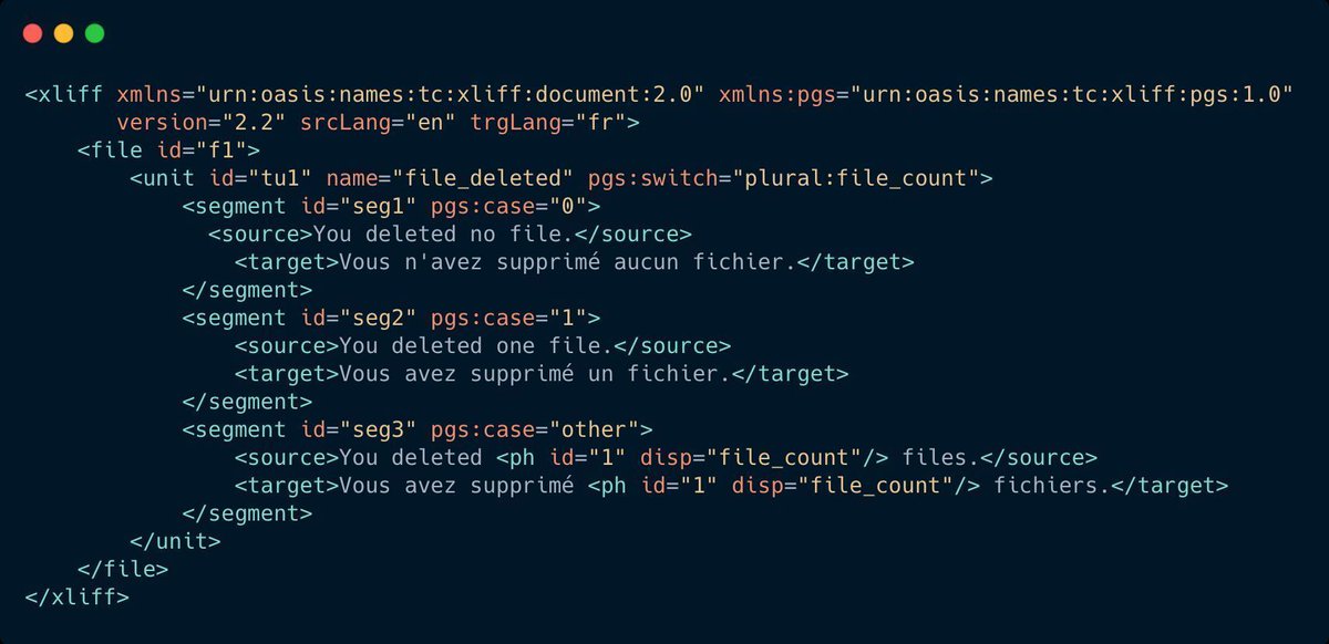 alexdaubois's tweet photo. We just brought next-level translation of the industry standard in #Symfony and #PHP.

This PR was merged last week and it brings support for plural, gender and select module of #xliff translation files: https://t.co/NL25hy7QQm

Symfony 8.1 will also load XLIFF 2.1 and 2.2 natively 👀