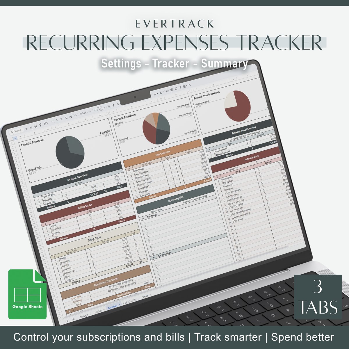 DigitalGoodsf's tweet photo. Your recurring expenses, finally organized in one place ✅
Clarity starts here.
#recurringexpenses #billstracker #subscriptiontracker #expensetracker #googlesheets #digitalplanner #budgetplann #moneytracker #personalfinance https://t.co/kAwrR6Xhel