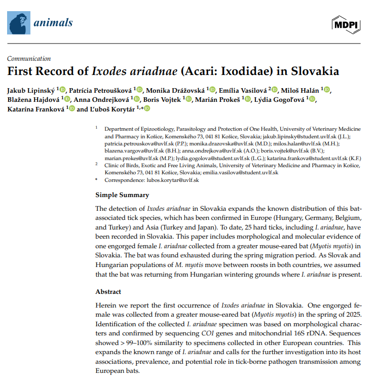 Dept of Epizootiology, Parasitology and One Health tweet media