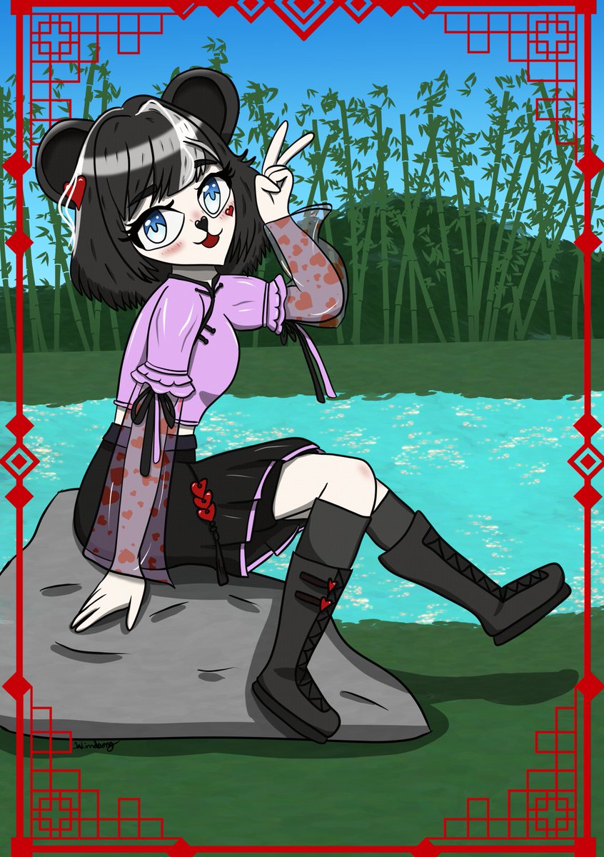 Panda Girl from my viewer Fawn!
#pandagirl #art #characterart