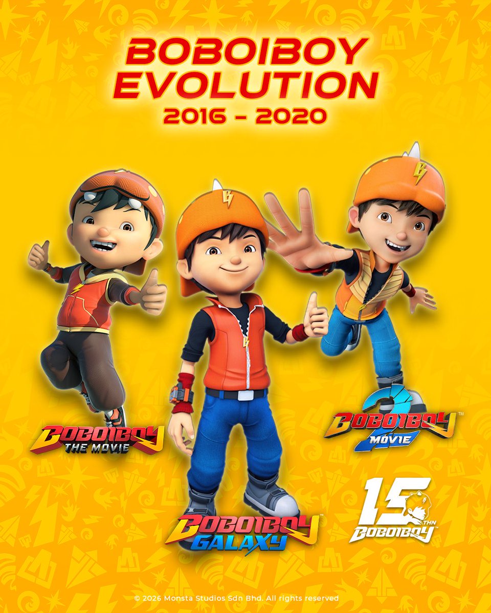 BoBoiBoy's tweet photo. Evolusi karakter BoBoiBoy! Design yang mana satu paling korang suka? 

Komen kat bawah. #BoBoiBoy15 https://t.co/e7rt5Dvszb