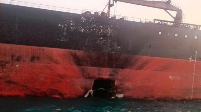 MartimeInsider's tweet photo. ����Daily News:

New footage appears to suggest that Iranian forces used a drone boat to attack the tanker Sonangol Namibe off the coast of Kuwait.
The tanker was at anchor about 30 nm to the southeast of Kuwait's Mubarak al Kabeer port on Wednesday night when an explosion occurred on the port side. The hull was penetrated and the ship has taken on water, according to UKMTO. However, there were no injuries, and the blast did not start a fire, according to the security agency.
The vessel was in ballast at the time of the blast, but satellite imaging taken the day after the strike shows a small petroleum slick emanating from the tanker. 
The strike expanded the proven kinetic risk zone to the far northeastern end of the Gulf, confirming the possibility of an Iranian strike at any location within the area. It also showed that the threat picture for shipping will continue to include surface attacks, even though Iran's larger combatant vessels have substantially been eliminated by U.S. forces. 
Iran is a longtime operator of unmanned bomb boats: it began providing the technology to Yemen's Houthi rebel group years before the concept was adopted and developed by Ukraine. Drone boats require a different defense strategy to prevent kinetic strikes, and they are difficult to defeat in swarms, as demonstrated by the Black Sea campaign targeting Russian warships and tankers. 
The strike may have outsize importance for regional energy production. According to local Basra News, Sonangol Namibe was due to call at an Iraqi loading terminal to take on oil. Iraq is so short on shoreside storage space that it has begun to shut in production; A proven threat to tanker tonnage in Iraq has more immediate implications for the global crude oil supply than a similar threat in Saudi Arabia or the UAE, as Iraq's tank farm capacity is low and any production shut-in will take weeks to restart. 

Follow @MaritimeInsider for verified maritime updates.

Join our WhatsApp channel for more updates:
https://t.co/P84F1J4riM 

Join our X account : 
https://t.co/3lm2KANJqn 

Join our FB page : 
https://t.co/TE7j5l13QM

#MaritimeInsider #MaritimeNew #ShippingNews #PortUpdates #GlobalShipping