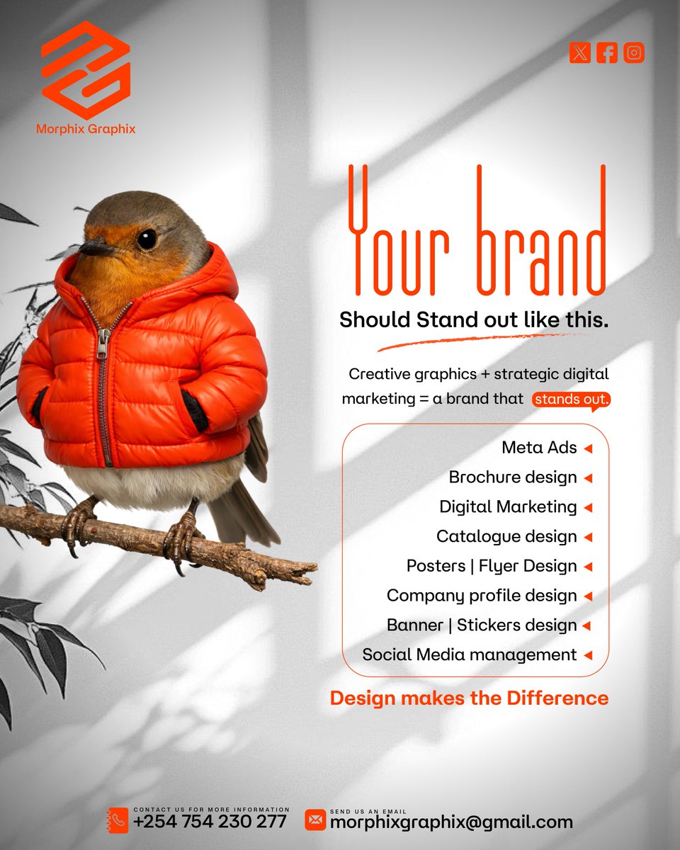 MorphixGraphix's tweet photo. Your brand deserves more than just visibility — it deserves to stand out. Let’s turn your ideas into powerful designs and digital strategies that get results.
+254 754 230 277
morphixgraphix@gmail.com
#MorphixGraphix #DigitalMarketing #GraphicDesign #BrandGrowth https://t.co/EwGS6S7dI5