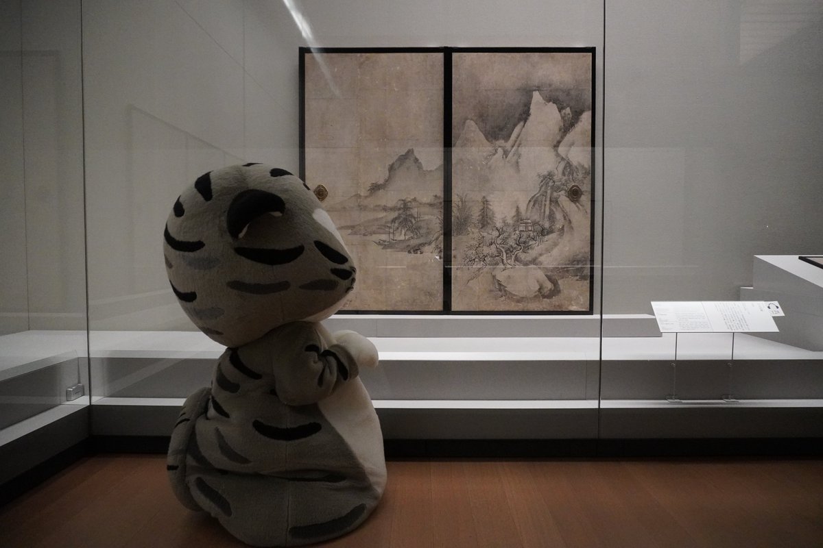 日本最古の水墨ふすま絵／ 2F-3 中世絵画の展示室では 「禅寺の障壁画