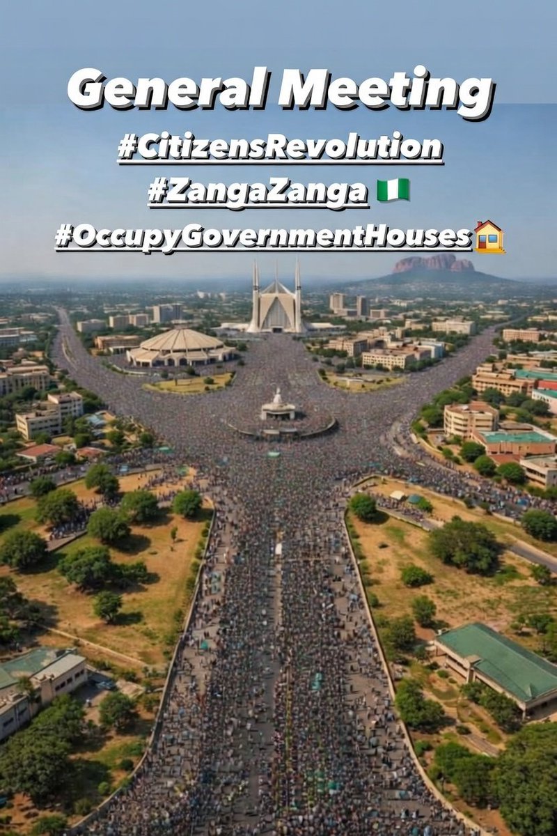 General Meeting at government houses.

Way out🇳🇬

#OccupyGovernmentHouses🏠
#ZangaZanga
#CitizensRevolution