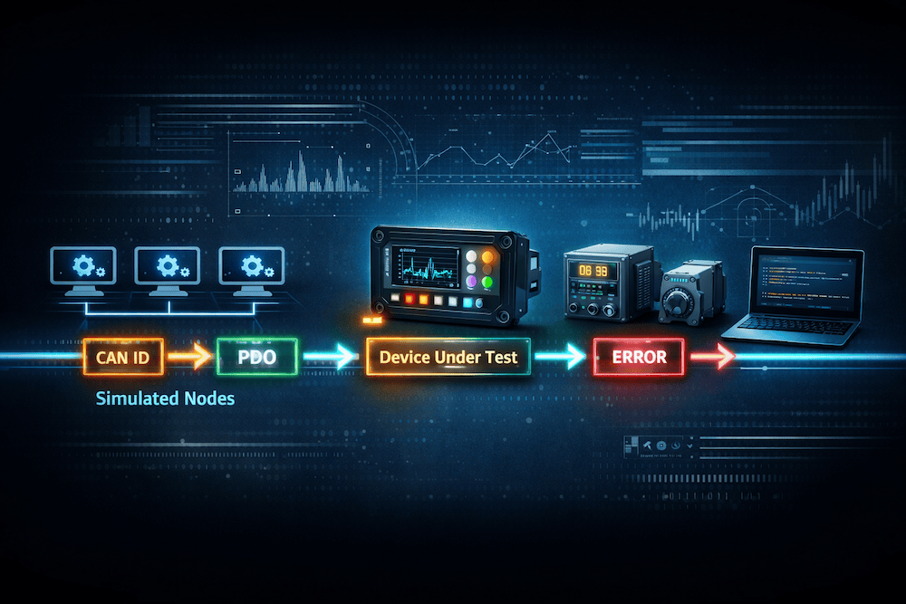 bitstream24's tweet photo. Open-Source Tool Simplifies CANopen Development and Testing

Discover an open-source tool that simplifies CANopen development, node simulation, object dictionary handling, and automated testing.

https://t.co/pckqHT6Z0N https://t.co/n6zNhPepnE
