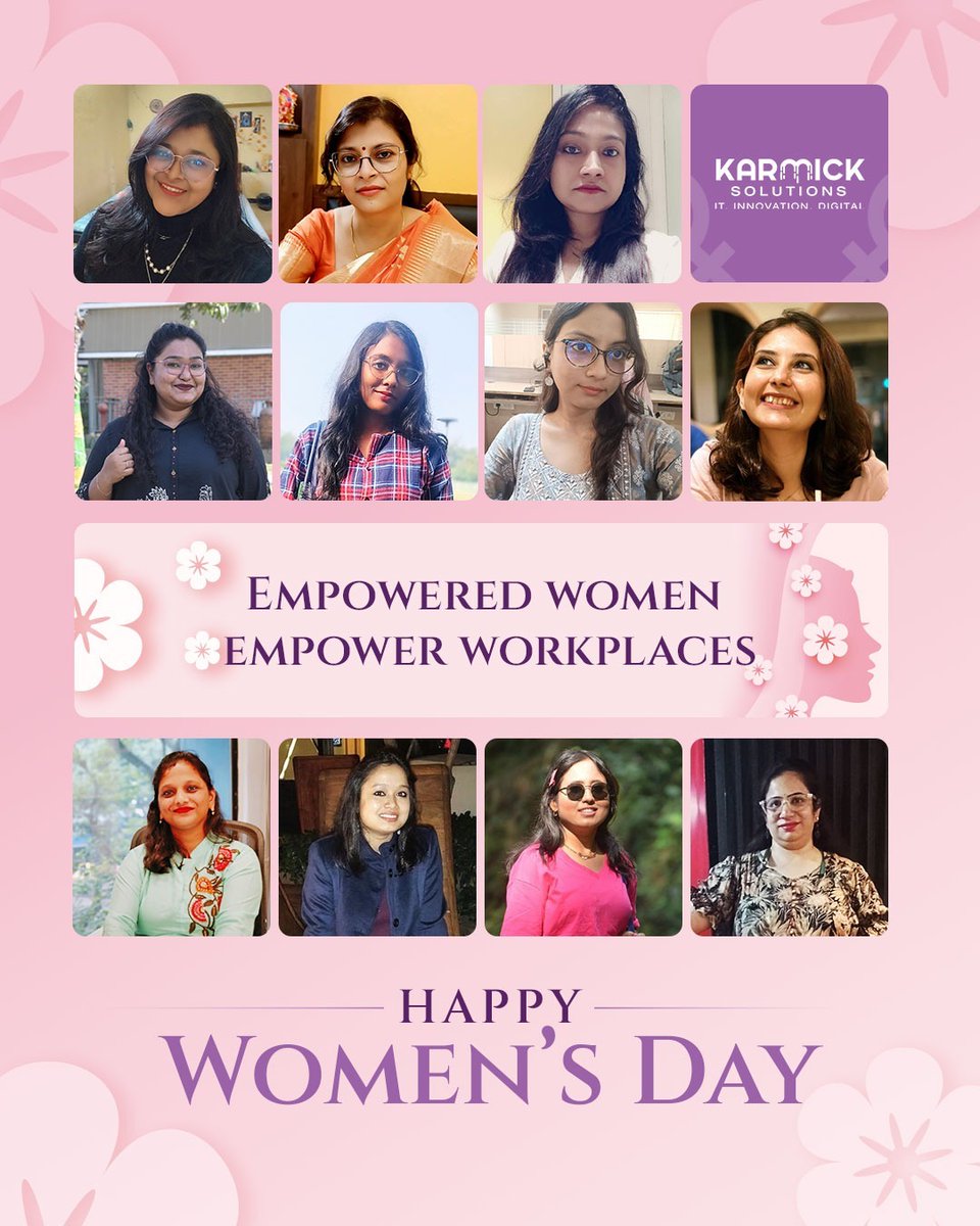 karmicksolution's tweet photo. Today we celebrate the incredible women of Karmick Solutions whose ideas, leadership, and impact strengthen our teams and shape our future.

Happy Women’s Day!

#WomensDay #InternationalWomensDay #WomenAtWork #KarmickSolutions #WomensDay2026 https://t.co/62ZZNbK9Td