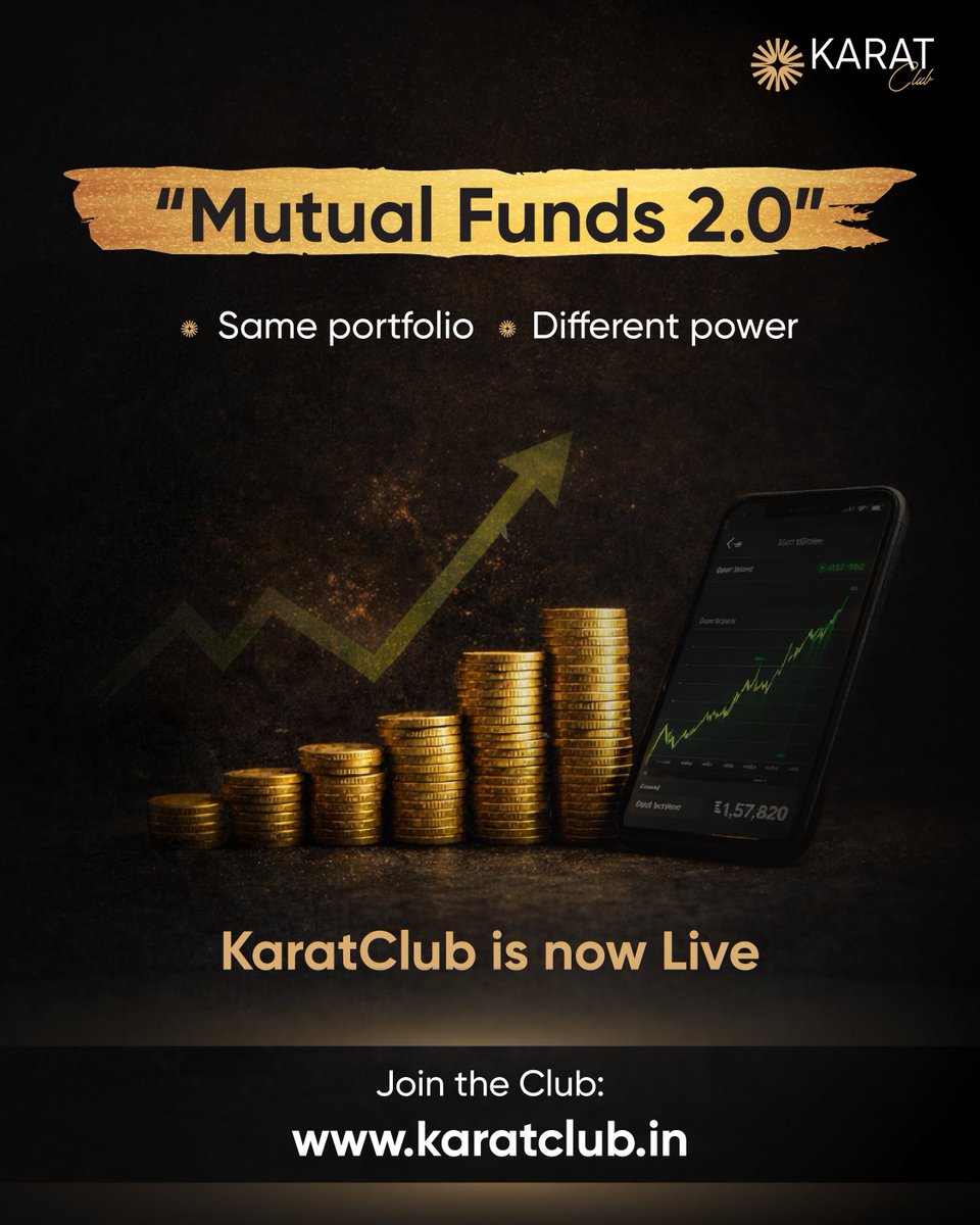 Your MF portfolio just became a lot more useful.
Because great investments shouldn’t stay locked away.
 
Your investments were always working for you.
Now they can do more. 
 
KaratClub is now live.
Join the Club: karatclub.in

#KaratClub #MutualFundsIndia #LiveNow