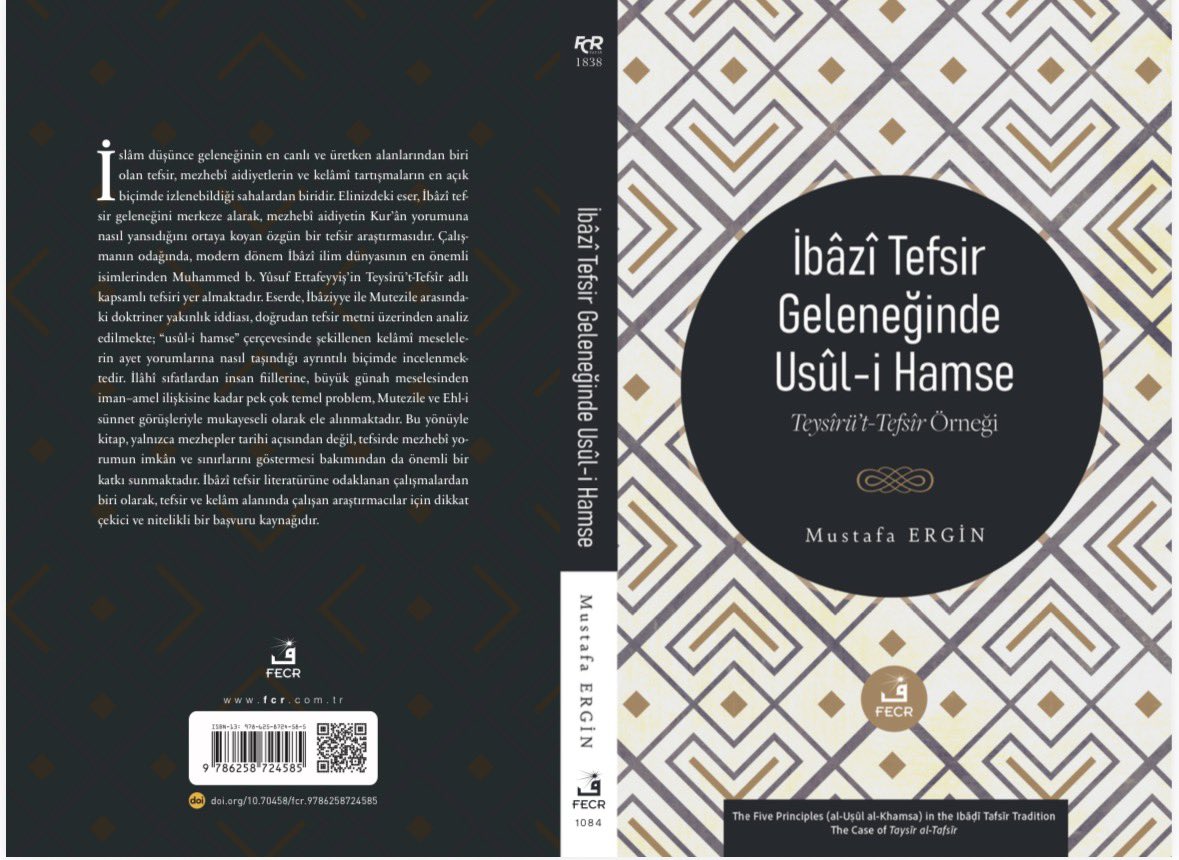 erginmstfa's tweet photo. Ramazan bereketi ✨
2021 yılında tamamladığım tezime dayanan bu kitap, tezin editöryal süreçten geçmiş; bu anlamda geliştirilmiş ve düzenlemiş halidir. Bu vesileyle Allah'a hamd eder, eserin tefsir ilmine bir nebze de olsa katkı sağlamasını niyaz ederim. https://t.co/HtocfwPI6x