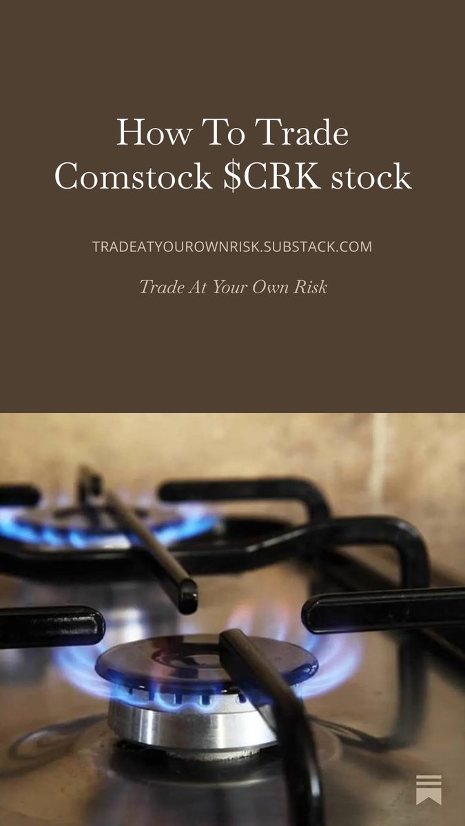 I can't make it any easier for you, as I tell you exactly how to trade this natgas stock $CRK
This is a stock you can trade the rest of your life. In fact, you don't even need to do options on this stock as commons can work just fine. Worth the read👇

tradeatyourownrisk.substack.com/p/how-to-trade…