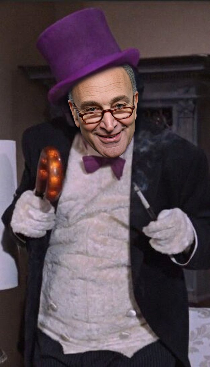 How I see politicians/public figures as characters from movies: a thread.

Whenever I see Chuck Schumer, I think of him like this.