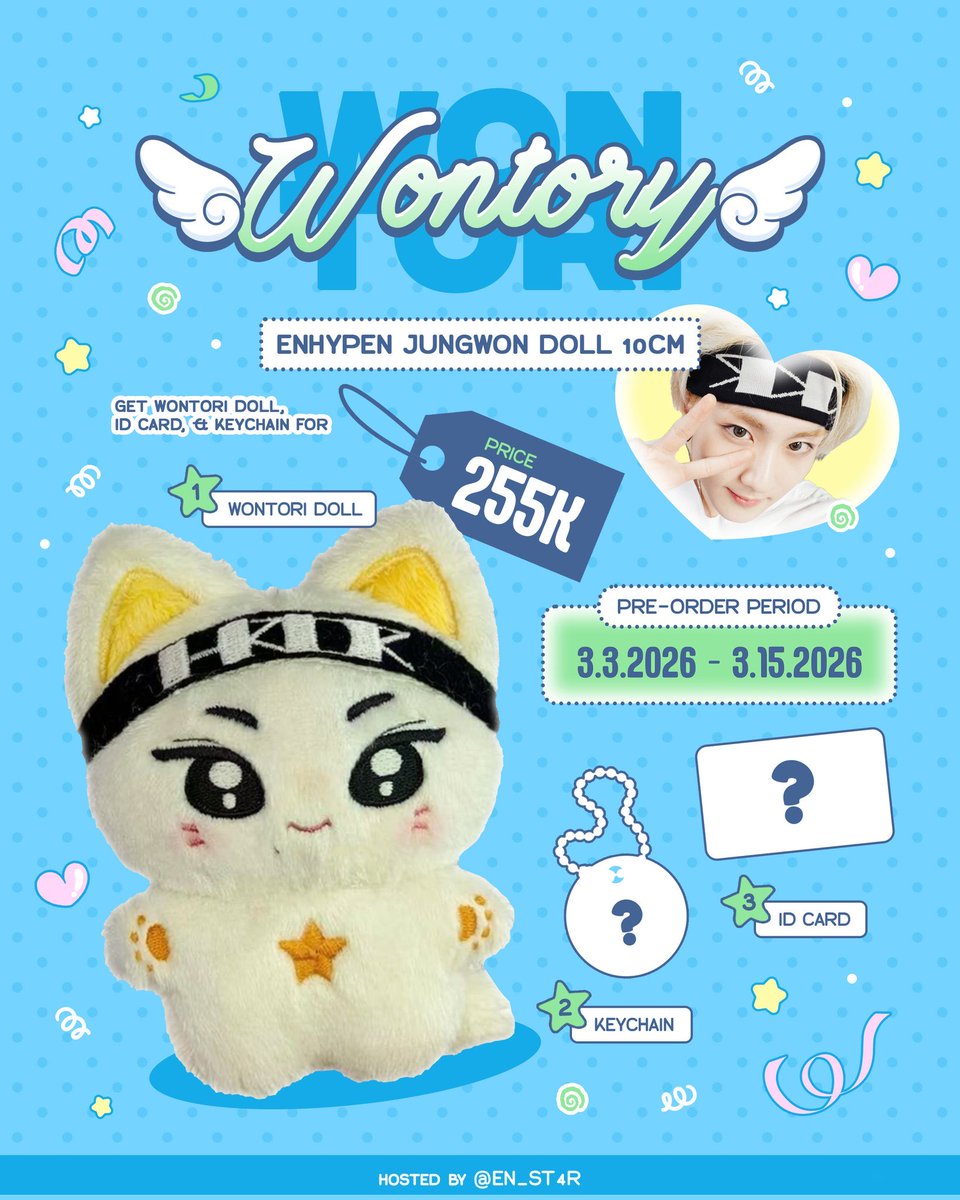 [USA G.O.] “wontori” jungwon 10cm doll by <a href="/EN_ST4R/">OPEN PRE-ORDER DOLL ENHYPEN</a> 

➜ deadline : March 28, 11:59pm est
➜ pre-order period; ~$16-18 per doll
➜ 100+ proofs on instagram 
➜ more info in the link :D

please dm me or comment on the post linked below: instagram.com/p/DVi4A7Djc9b/…
