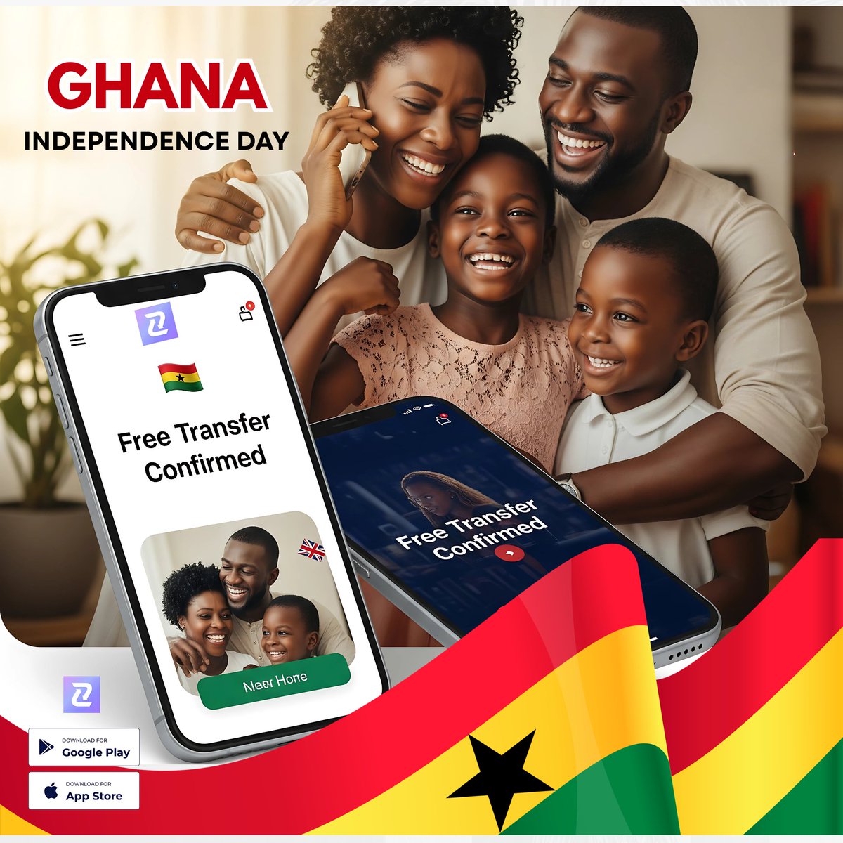 Zenzmoney's tweet image. March 6th, 2026: Celebrating the Black Star and the Freedom to Support Home

Today, the world watches as the Black Star shines brighter than ever.

At Zenz, we join millions of Ghanaians globally in saying: Happy Independence Day! 🇬🇭

#GhanaIndependenceday #March6th #zenz
