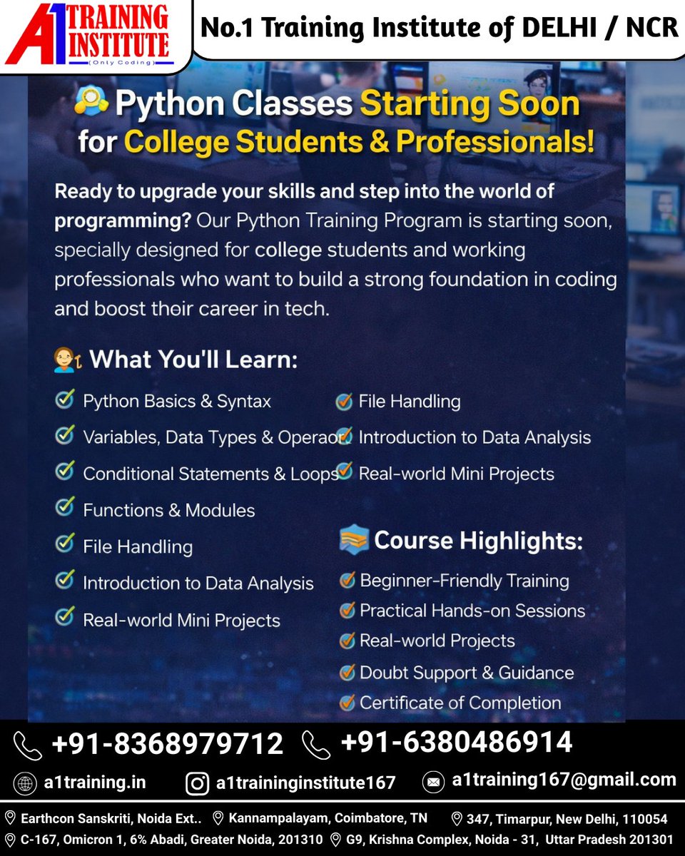 A1 Training Institute - Build India With Code & AI tweet media