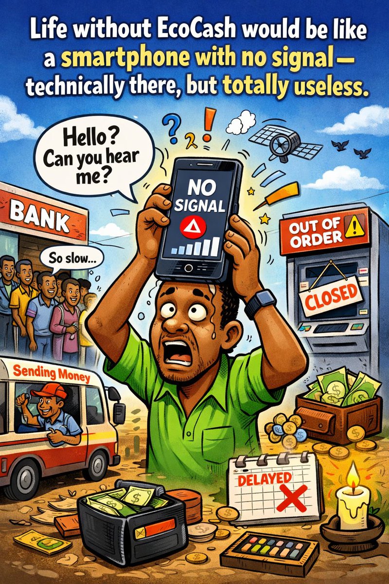 08tnice's tweet photo. @EcoCashZW Life without EcoCash would be like a smartphone with no signal—technically there, but totally useless. 📵🚫

Live life the ecocash way, hupenu ne ecocash huno nyatsoita! 👍 https://t.co/pZqzmlf2zm