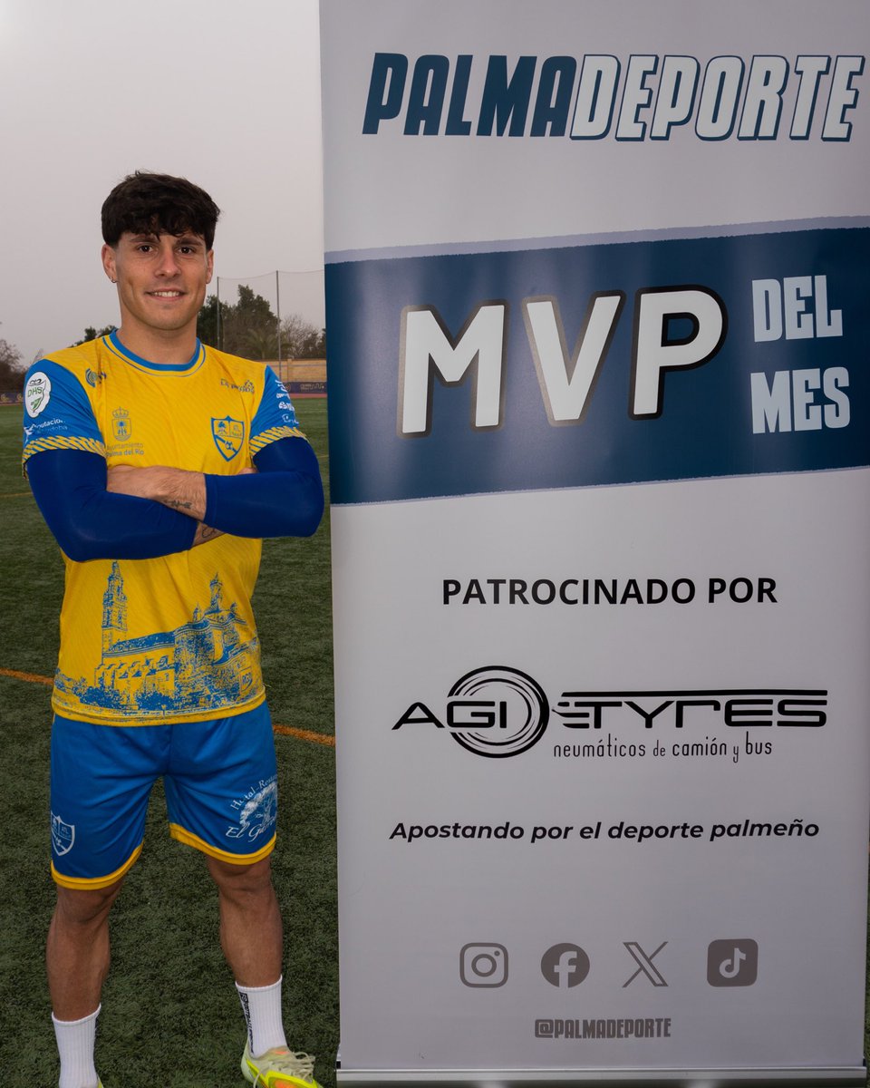 ⚽️💛💙 Fútbol | 🏆 𝐌𝐕𝐏 𝐃𝐄𝐋 𝐌𝐄𝐒 𝐃𝐄 𝐅𝐄𝐁𝐑𝐄𝐑𝐎 🏆

🔝 #NachoAmo es el MVP #Agityres del mes de febrero del <a href="/AtcoPalmadelRio/">Atl. Palma del Río CF</a> 

#palmadeporte