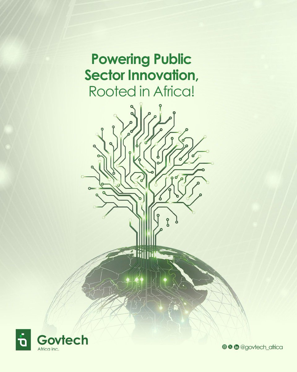 govtech_africa's tweet photo. Rooted in Africa’s realities and designed for Africa’s future, government technology is driving smarter governance and sustainable development across the continent.

The future of government in Africa is digital, and it must be built intentionally.

#DigitalGovernance #PublicSectorInnovation #DigitalTransformation #GovtechAfrica