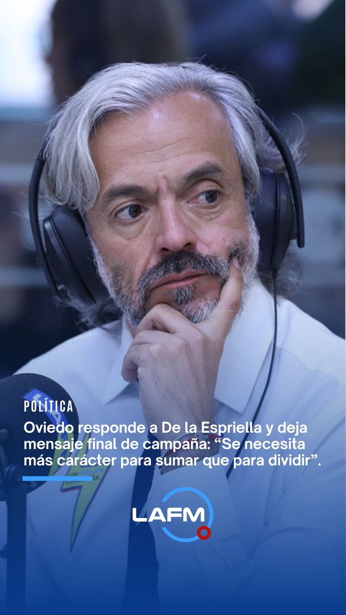 lafm's tweet photo. Juan Daniel Oviedo responde a Abelardo de la Espriella y lanza mensaje final de campaña: “Se necesita más carácter para sumar que para dividir”. https://t.co/deDKGk8oZR https://t.co/rE5KJEa3zT