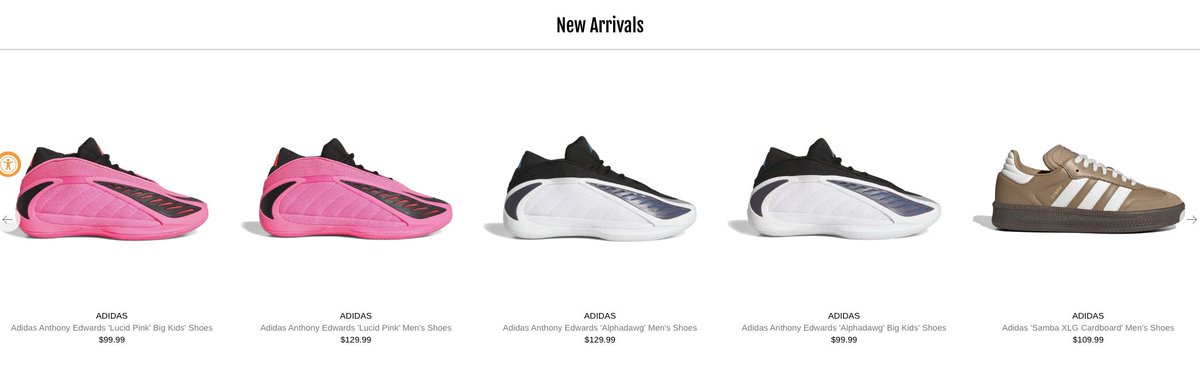snkr_twitr's tweet photo. AD: Dropped via Millennium 

adidas Anthony Edwards 2
Lucid Pink
M https://t.co/4OBNnRthhR
G https://t.co/uUCysPbvV7
Alphadog 
M https://t.co/lAeFBgphIN
G https://t.co/qi0deBb7jQ

adidas FIFA 2026 World Cup Mexico Collection 
Samba https://t.co/QgdFoNk78m
Jersey https://t.co/QEmmL1jIdT
Gazelle Indoor https://t.co/kYjKOveQar

Bob Marley x adidas Gazelle https://t.co/MWZqVpPlsT

adidas Samba OG 'EQT Yellow Black' https://t.co/1Ug4US2O1m

adidas 'Samba XLG 'Cardboard' https://t.co/w4aHPQI0mJ

WMNS adidas Superstar II 'Rhinestone' https://t.co/nWaroPjLFk

WMNS adidas Campus 00s 'Shadow Red' https://t.co/fkrLclHOAc

Kids' Disney x adidas Superstar
LED Lights 
P https://t.co/9ScFPSsscf
T https://t.co/7fcZHPjcCB

Alice in Wonderland https://t.co/TUJABiNrkc